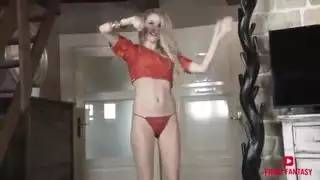 الفتاة الروسية تغني جيمي جيمي ويحصل على مارس الجنس!